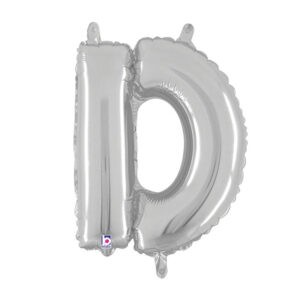 4 吋充氣字母 D 形銀色氣球